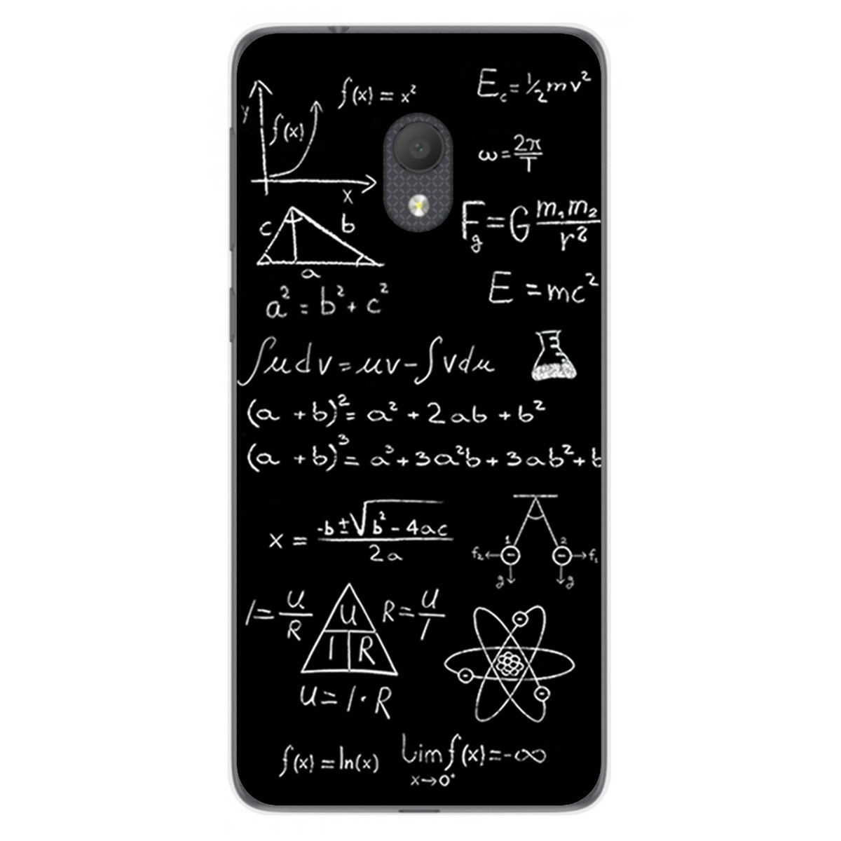 Funda Gel Tpu para Alcatel 1C 2019 diseño Formulas Dibujos