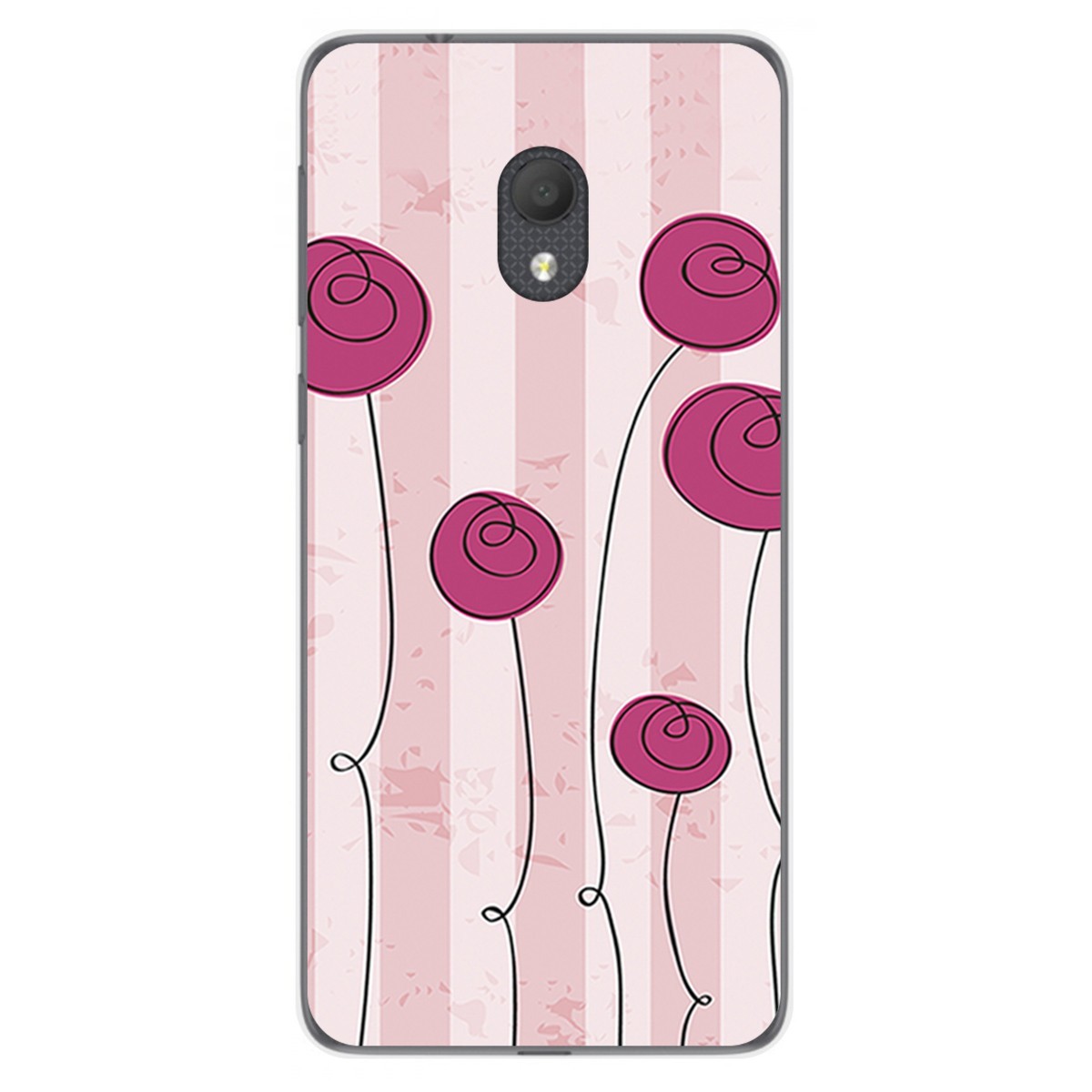 Funda Gel Tpu para Alcatel 1C 2019 diseño Flores Vintage Dibujos
