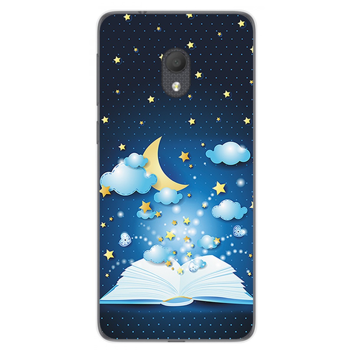 Funda Gel Tpu para Alcatel 1C 2019 diseño Libro Cuentos Dibujos