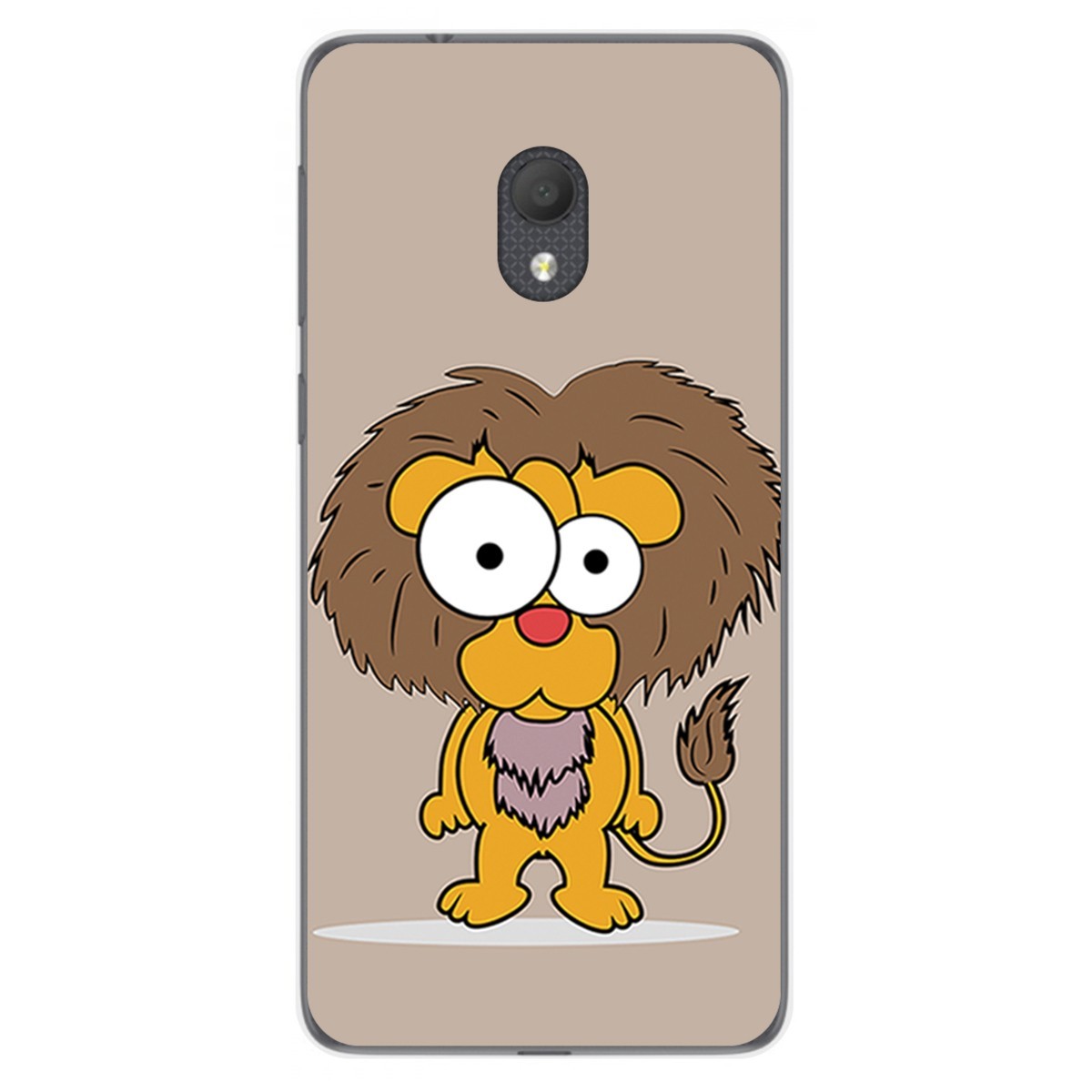 Funda Gel Tpu para Alcatel 1C 2019 diseño Leon Dibujos