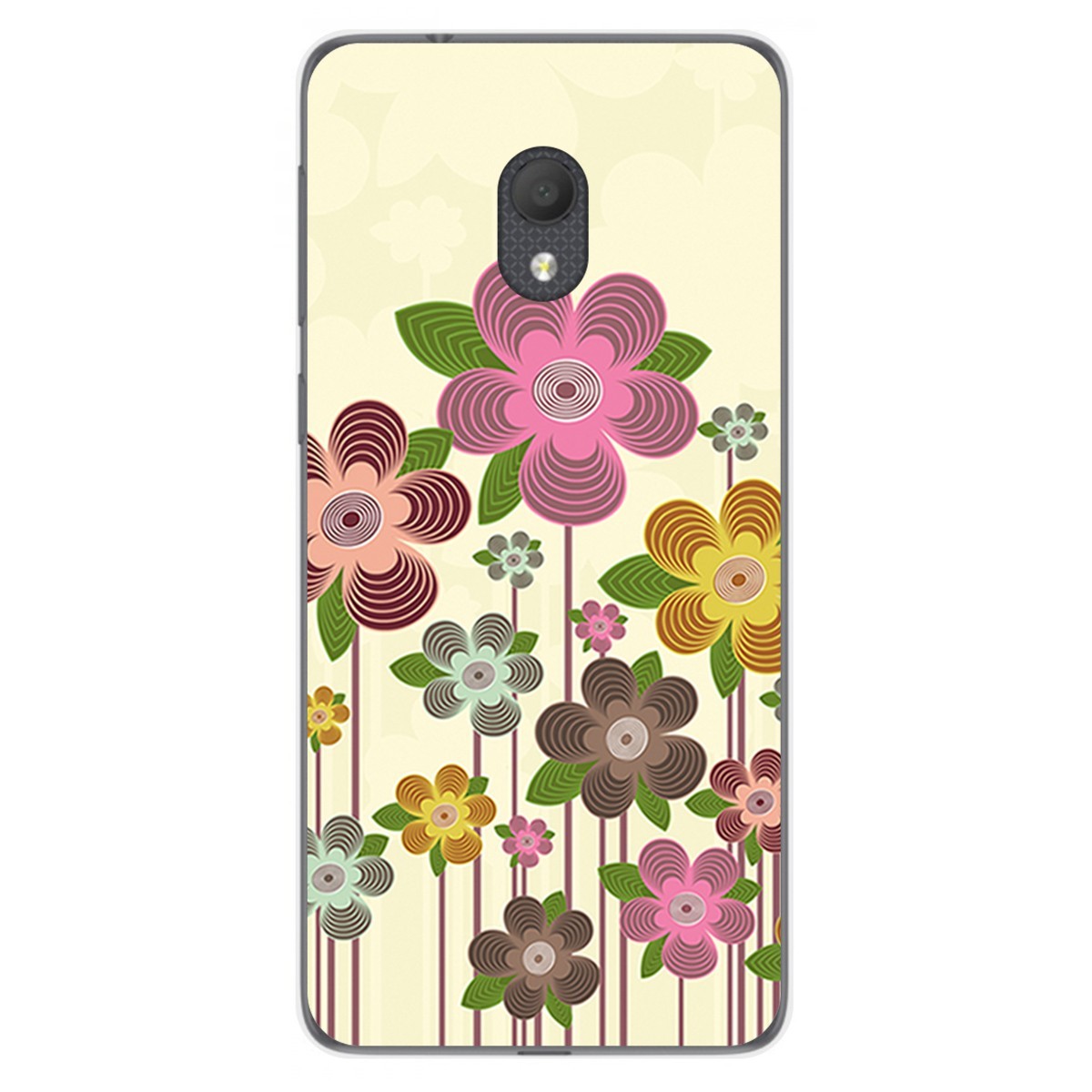 Funda Gel Tpu para Alcatel 1C 2019 diseño Primavera En Flor Dibujos