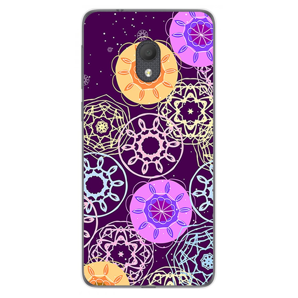 Funda Gel Tpu para Alcatel 1C 2019 diseño Radial Dibujos