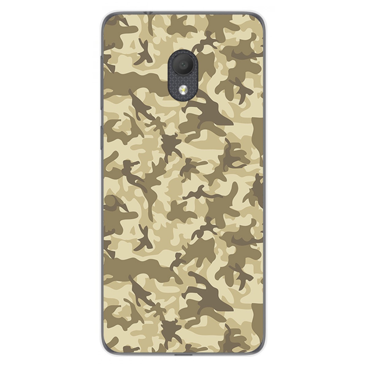 Funda Gel Tpu para Alcatel 1C 2019 diseño Sand Camuflaje Dibujos