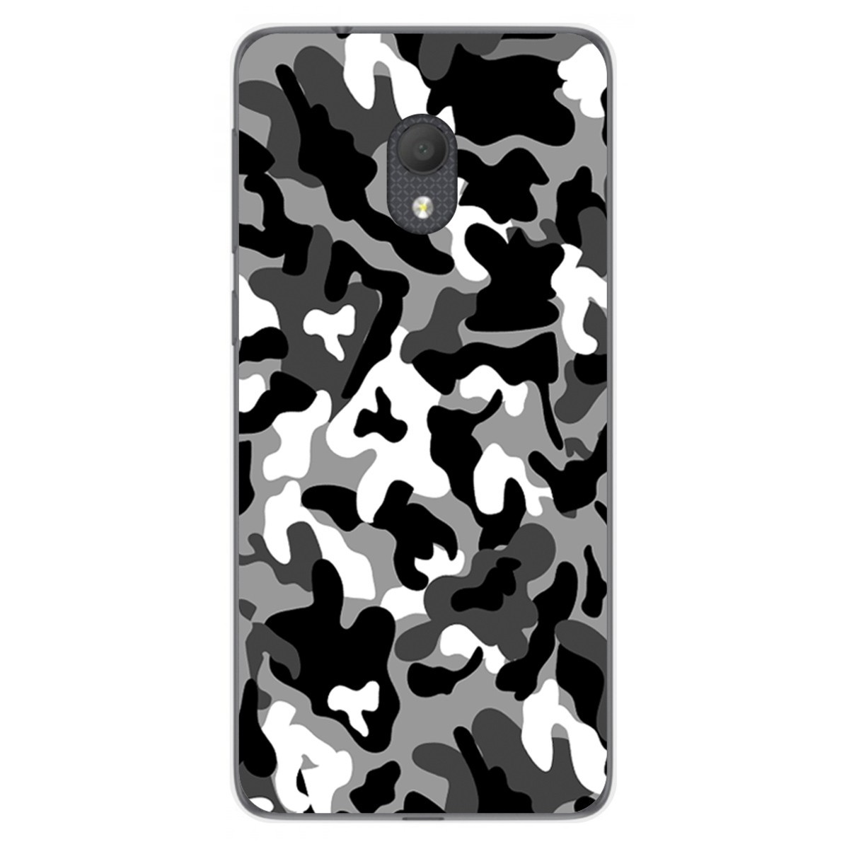 Funda Gel Tpu para Alcatel 1C 2019 diseño Snow Camuflaje Dibujos