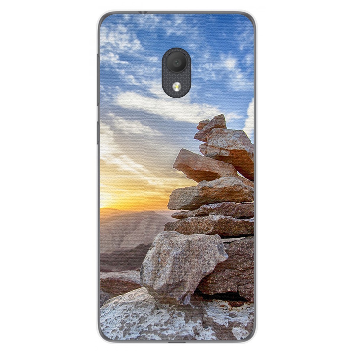 Funda Gel Tpu para Alcatel 1C 2019 diseño Sunset Dibujos