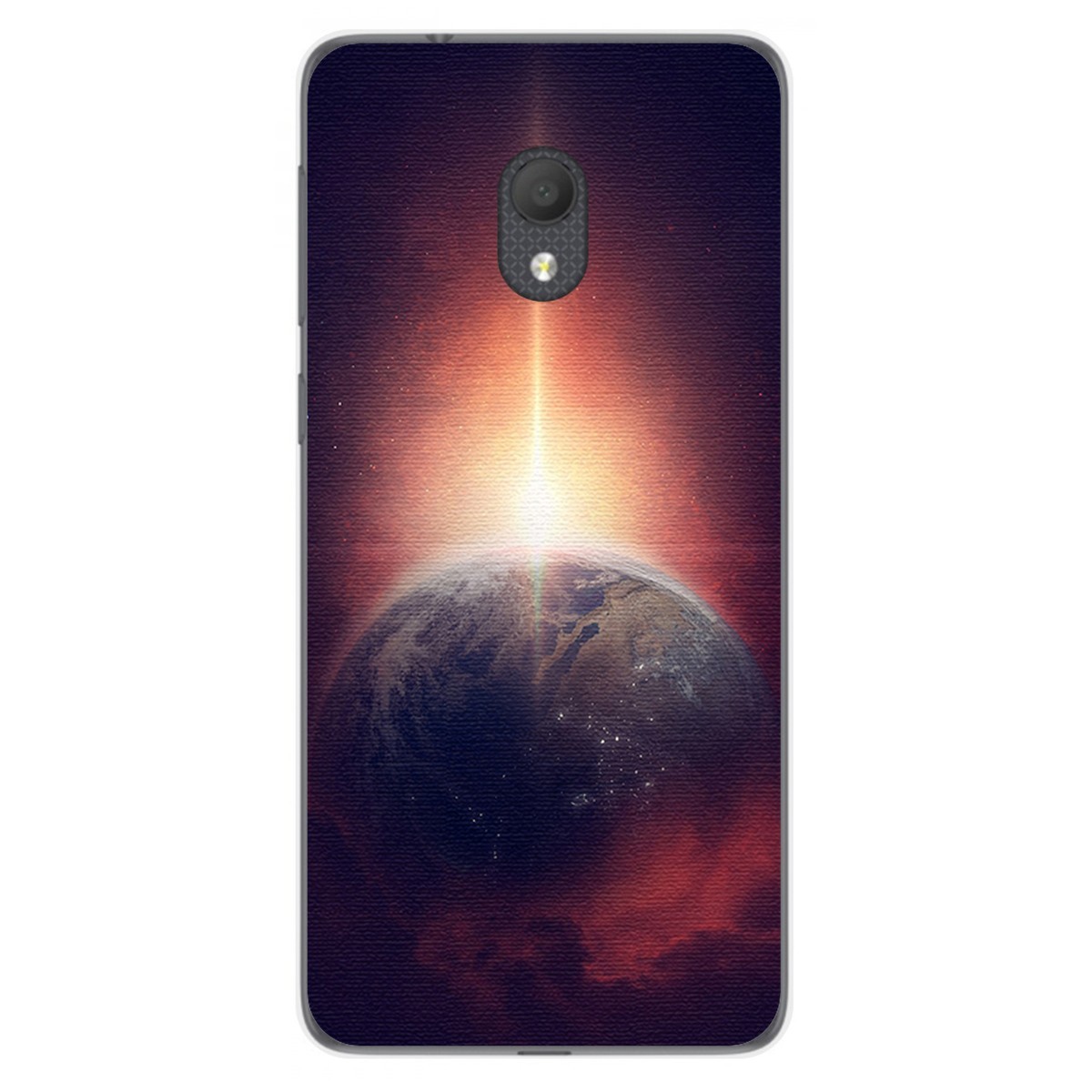 Funda Gel Tpu para Alcatel 1C 2019 diseño Tierra Dibujos