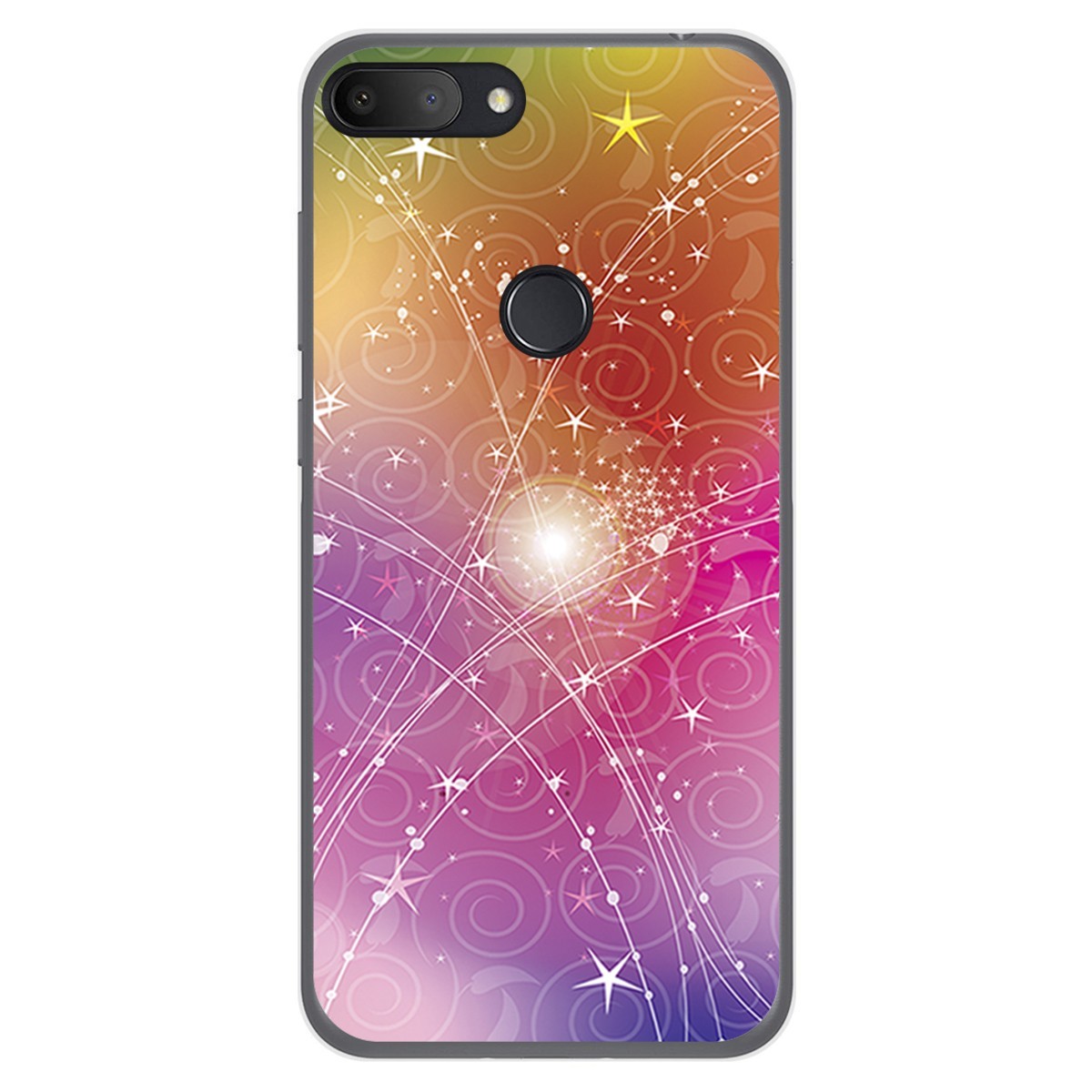 Funda Gel Tpu para Alcatel 1S 2019 diseño Abstracto Dibujos