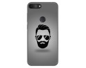 Funda Gel Tpu para Alcatel 1S 2019 diseño Barba Dibujos