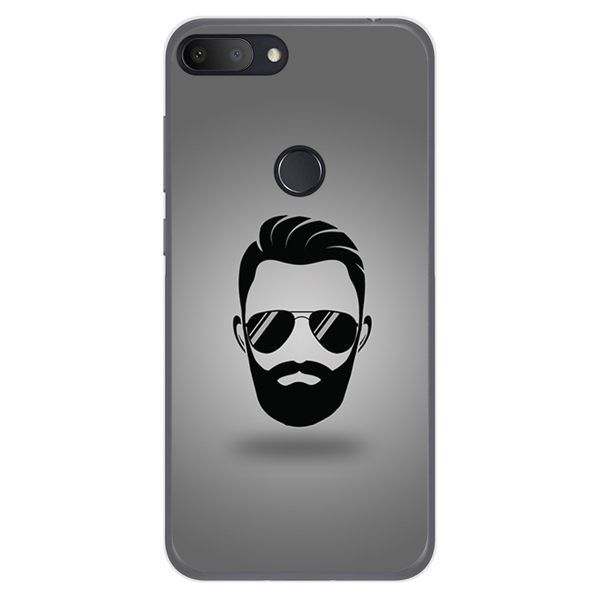 Funda Gel Tpu para Alcatel 1S 2019 diseño Barba Dibujos