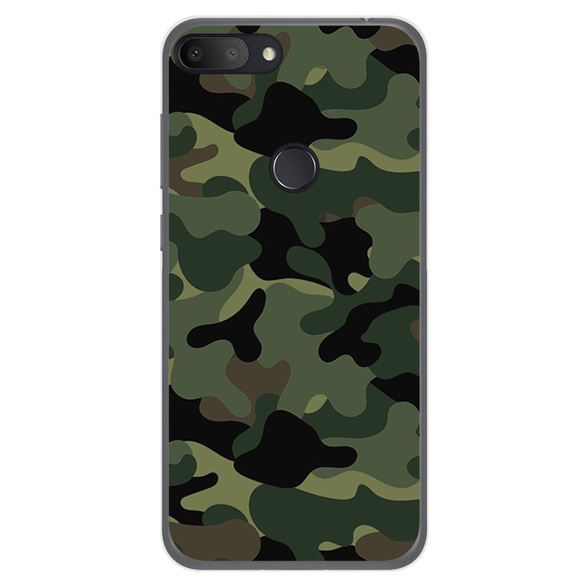 Funda Gel Tpu para Alcatel 1S 2019 diseño Camuflaje Dibujos