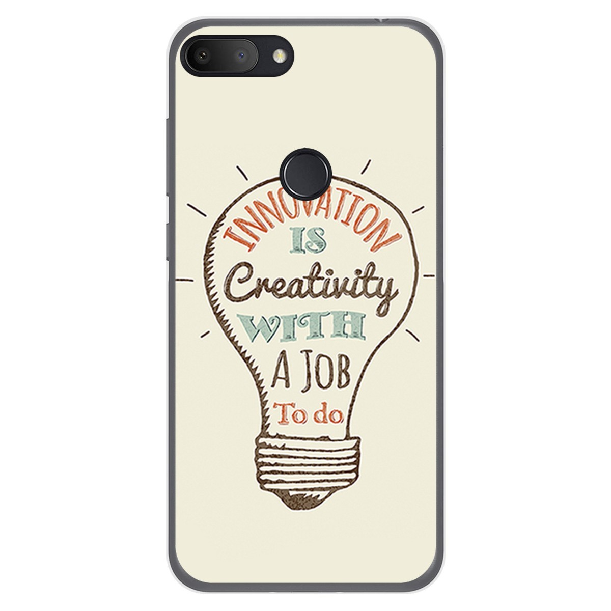 Funda Gel Tpu para Alcatel 1S 2019 diseño Creativity Dibujos