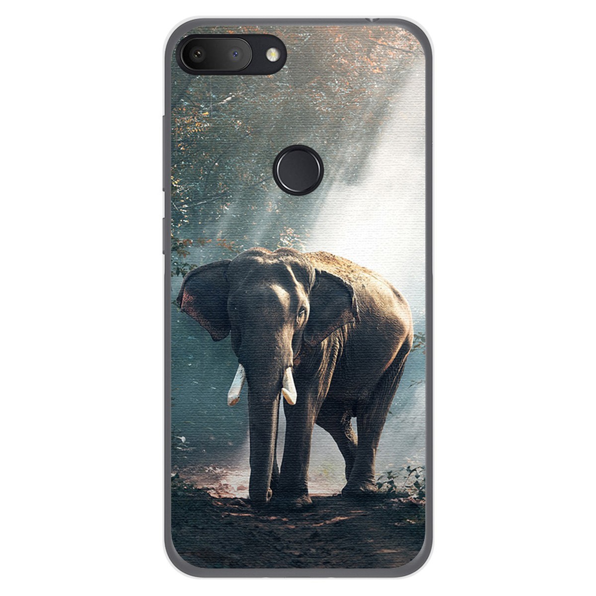 Funda Gel Tpu para Alcatel 1S 2019 diseño Elefante Dibujos