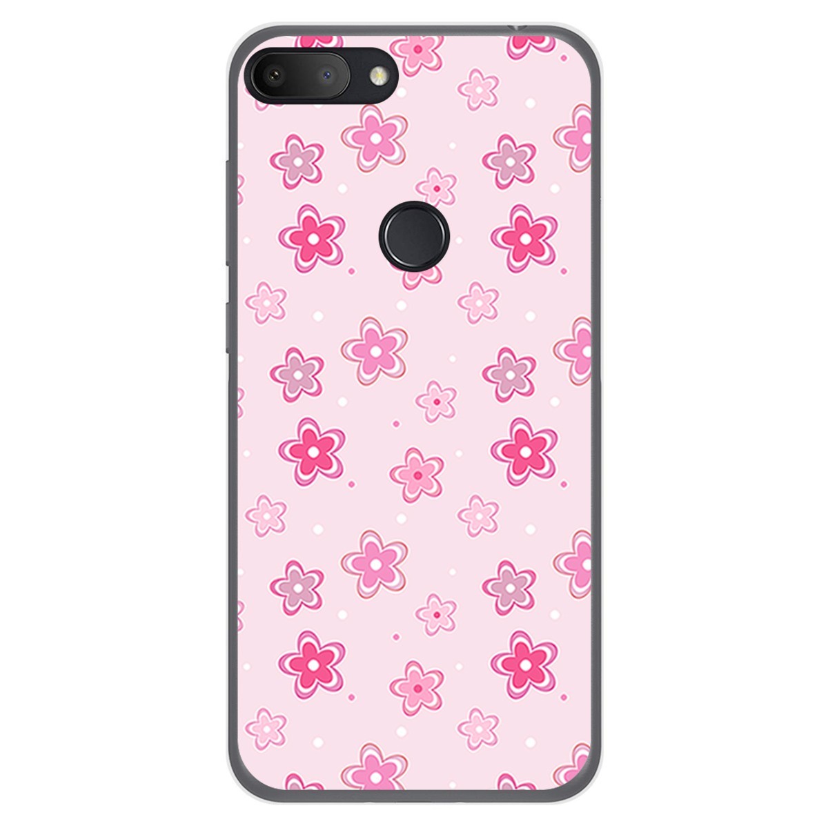 Funda Gel Tpu para Alcatel 1S 2019 diseño Flores Dibujos