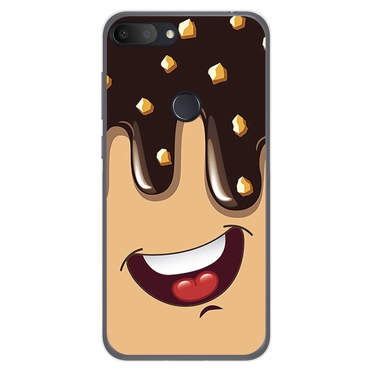 Funda Gel Tpu para Alcatel 1S 2019 diseño Helado Chocolate Dibujos
