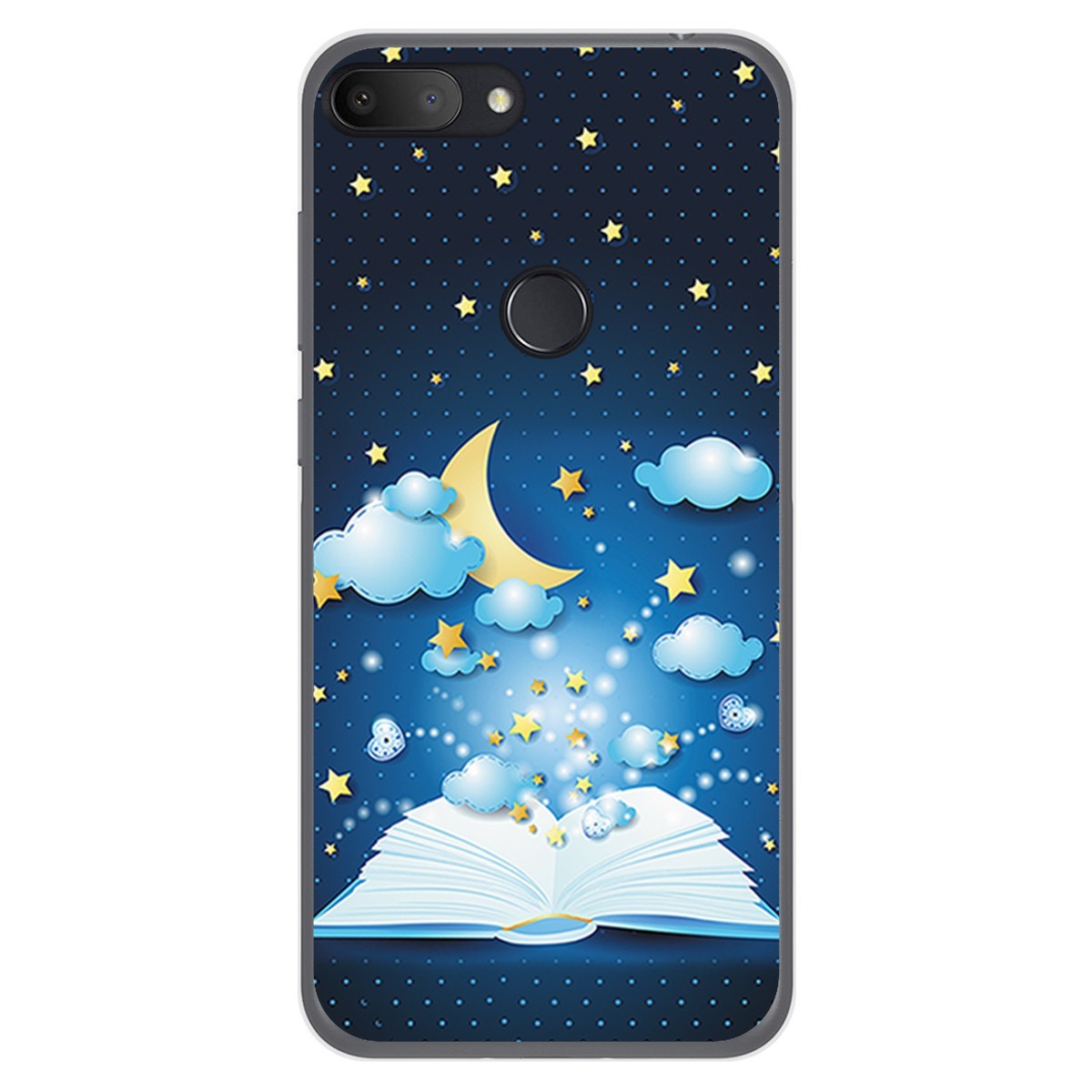 Funda Gel Tpu para Alcatel 1S 2019 diseño Libro Cuentos Dibujos