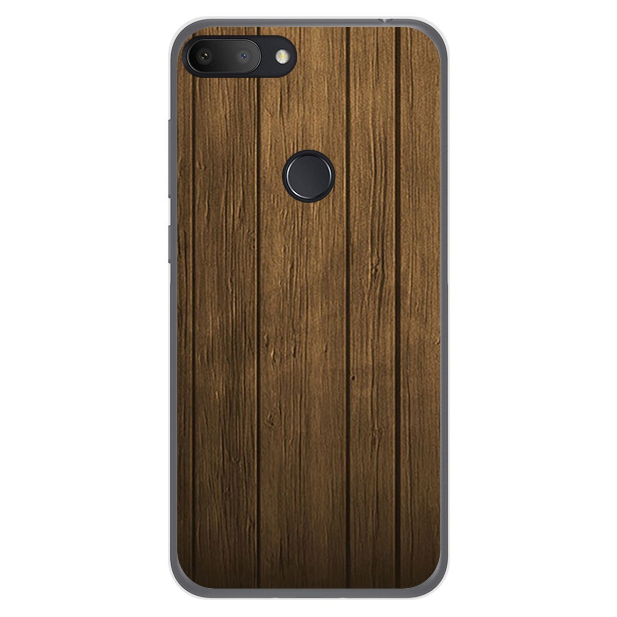Funda Gel Tpu para Alcatel 1S 2019 diseño Madera Dibujos