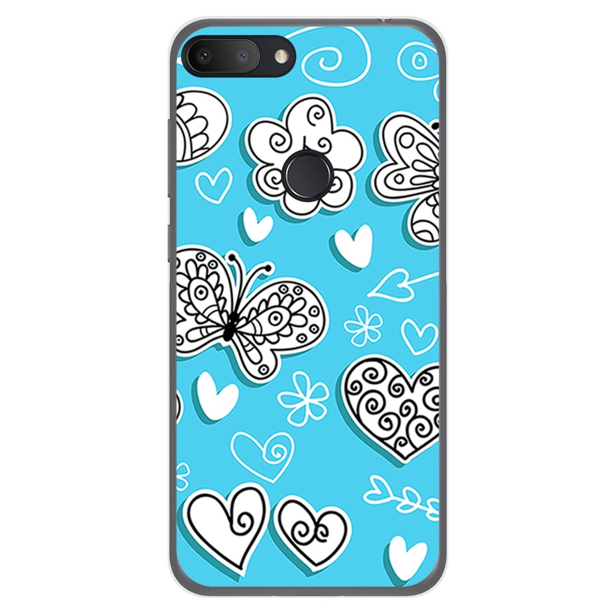 Funda Gel Tpu para Alcatel 1S 2019 diseño Mariposas Dibujos