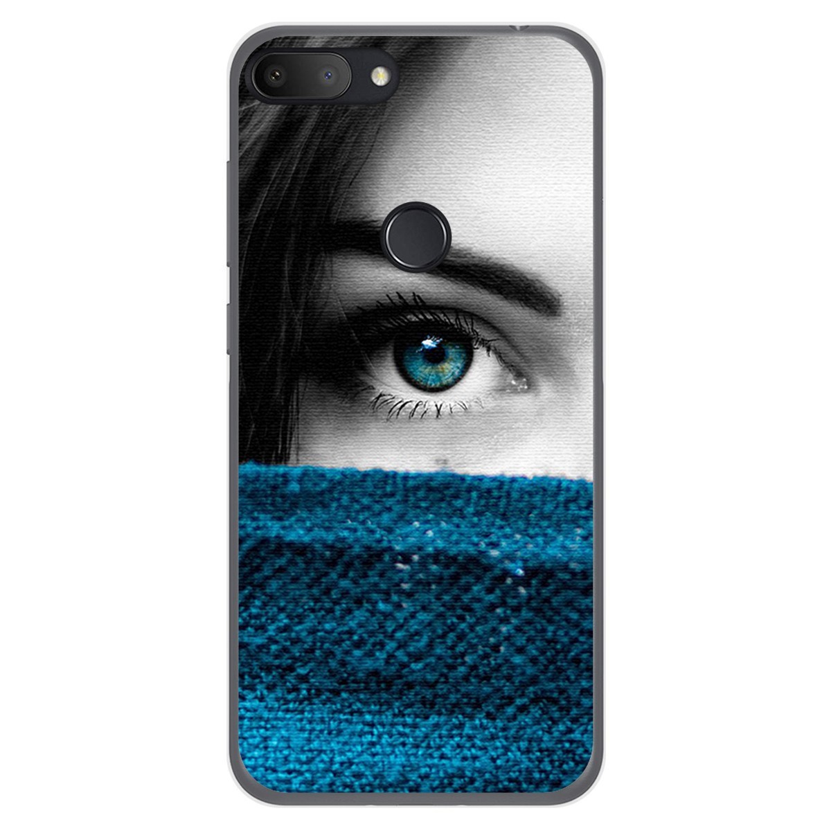 Funda Gel Tpu para Alcatel 1S 2019 diseño Ojo Dibujos