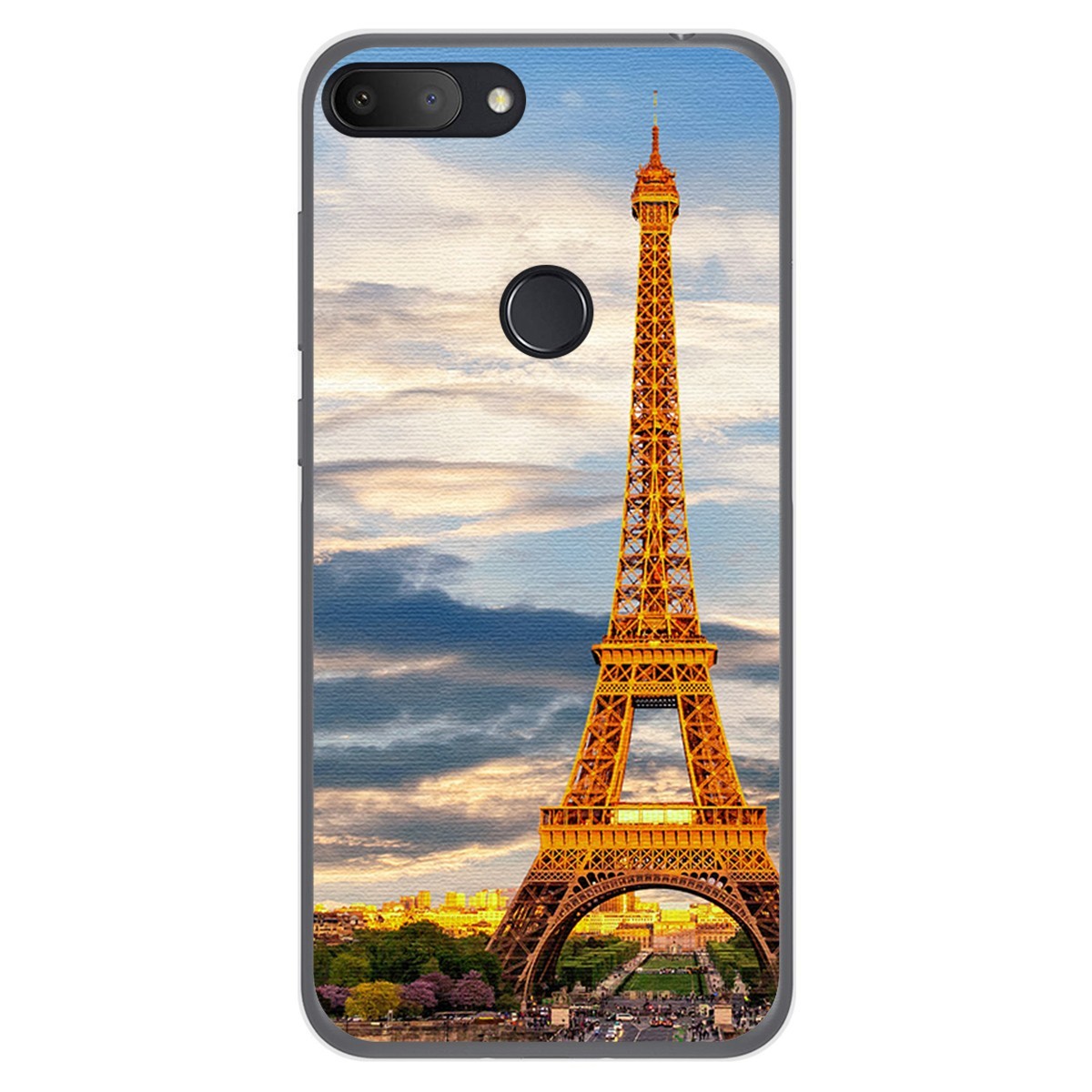 Funda Gel Tpu para Alcatel 1S 2019 diseño Paris Dibujos