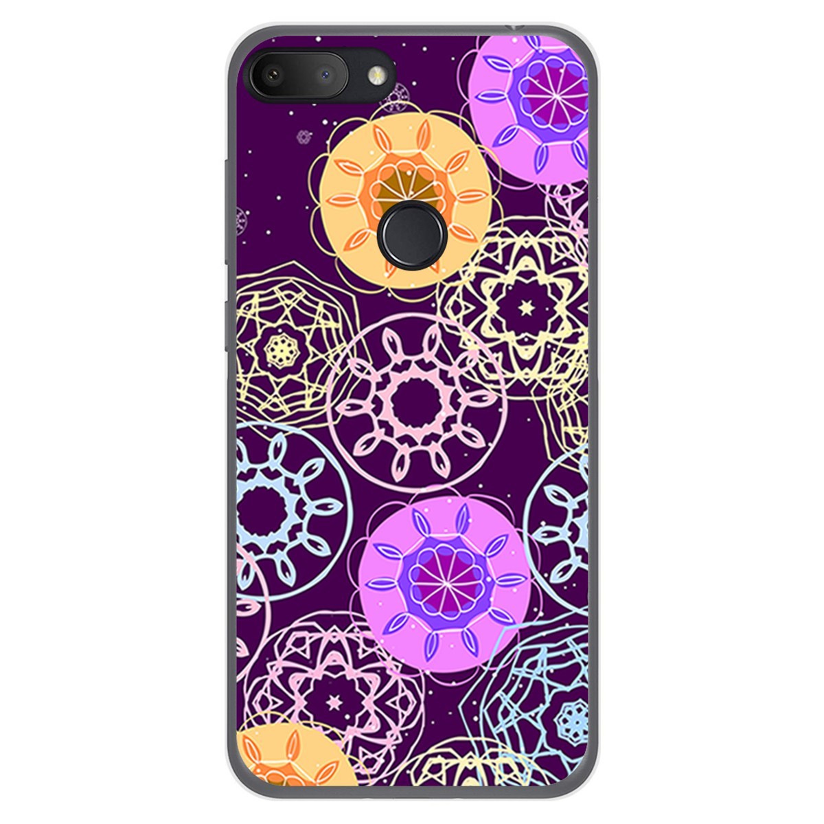 Funda Gel Tpu para Alcatel 1S 2019 diseño Radial Dibujos