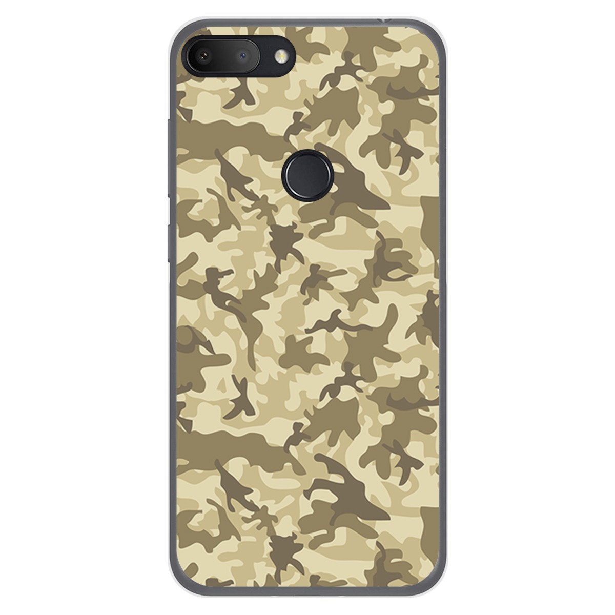 Funda Gel Tpu para Alcatel 1S 2019 diseño Sand Camuflaje Dibujos