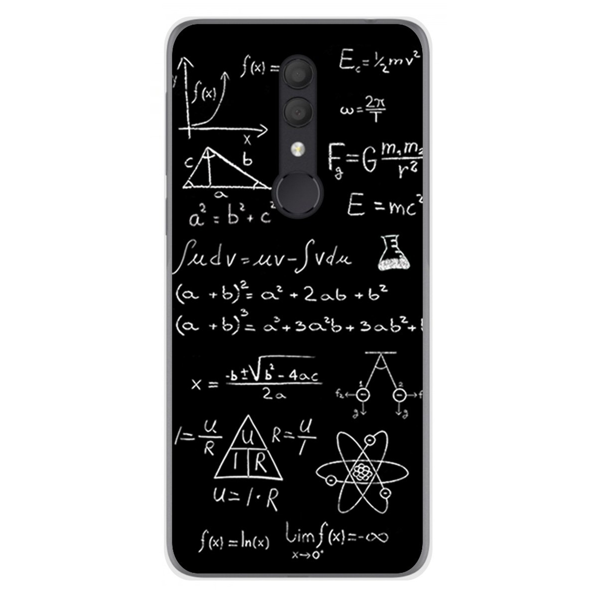 Funda Gel Tpu para Alcatel 1X 2019 diseño Formulas Dibujos
