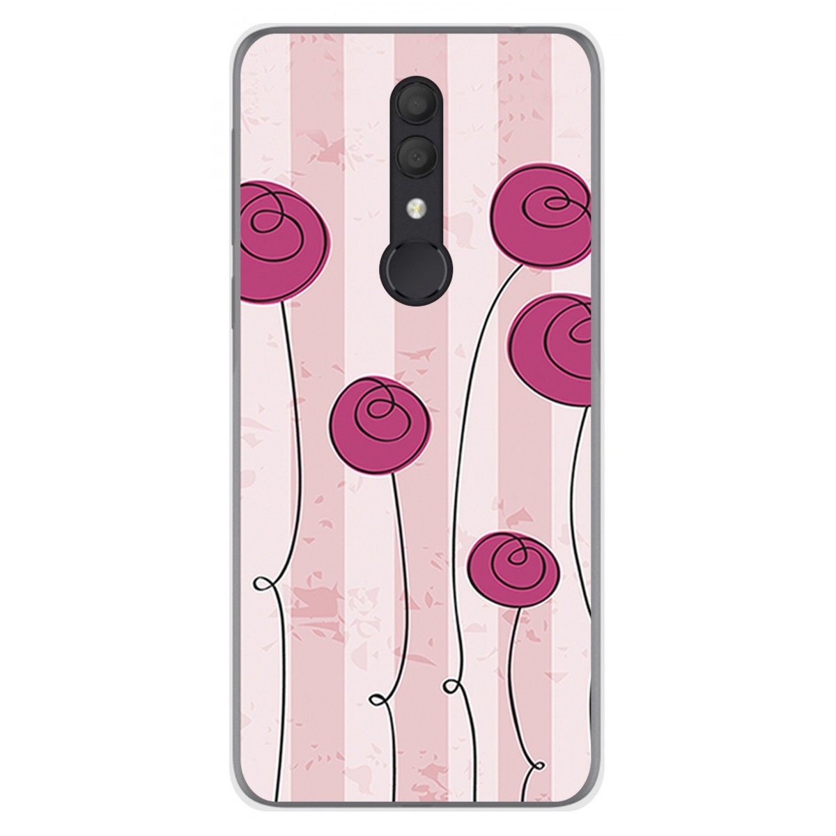 Funda Gel Tpu para Alcatel 1X 2019 diseño Flores Vintage Dibujos