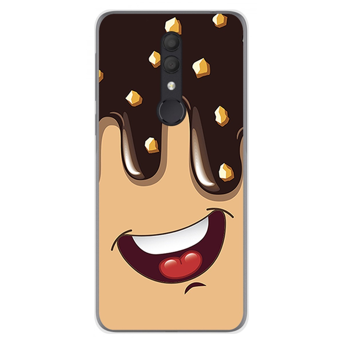 Funda Gel Tpu para Alcatel 1X 2019 diseño Helado Chocolate Dibujos