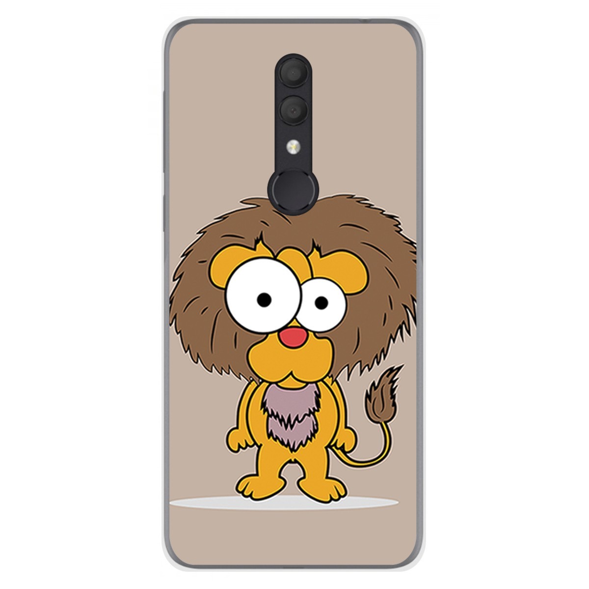 Funda Gel Tpu para Alcatel 1X 2019 diseño Leon Dibujos