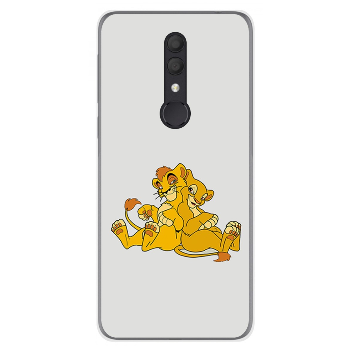 Funda Gel Tpu para Alcatel 1X 2019 diseño Leones Dibujos