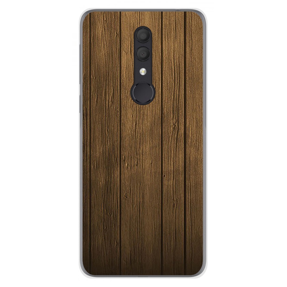 Funda Gel Tpu para Alcatel 1X 2019 diseño Madera Dibujos