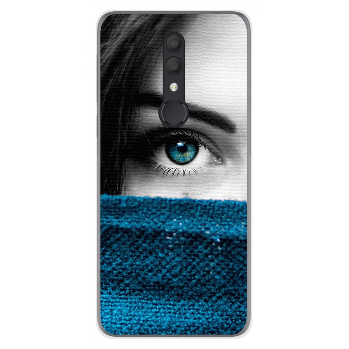 Funda Gel Tpu para Alcatel 1X 2019 diseño Ojo Dibujos