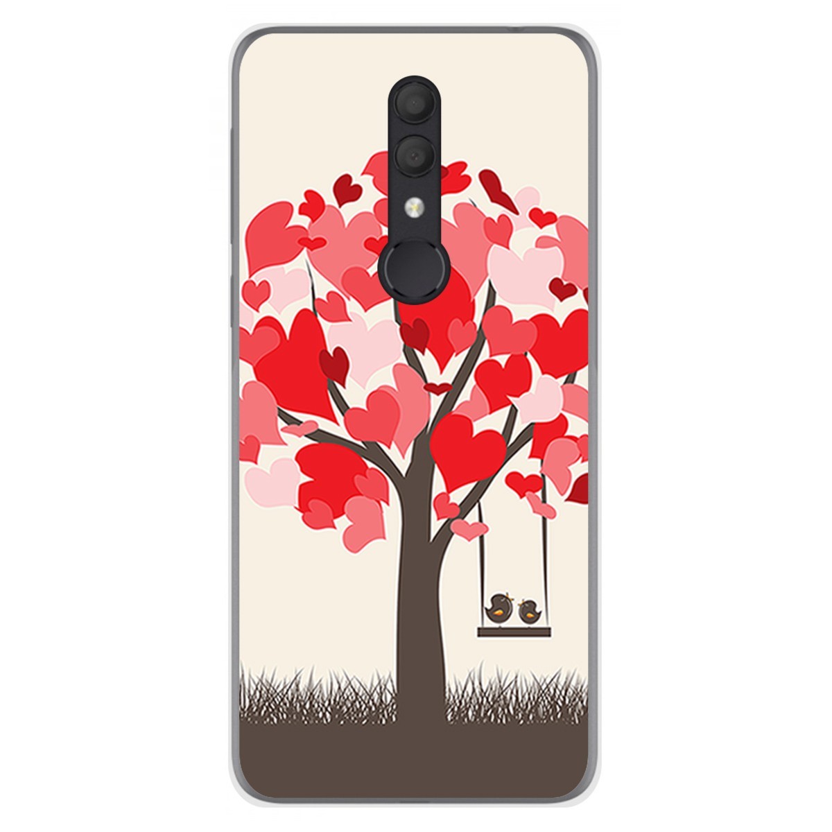 Funda Gel Tpu para Alcatel 1X 2019 diseño Pajaritos Dibujos
