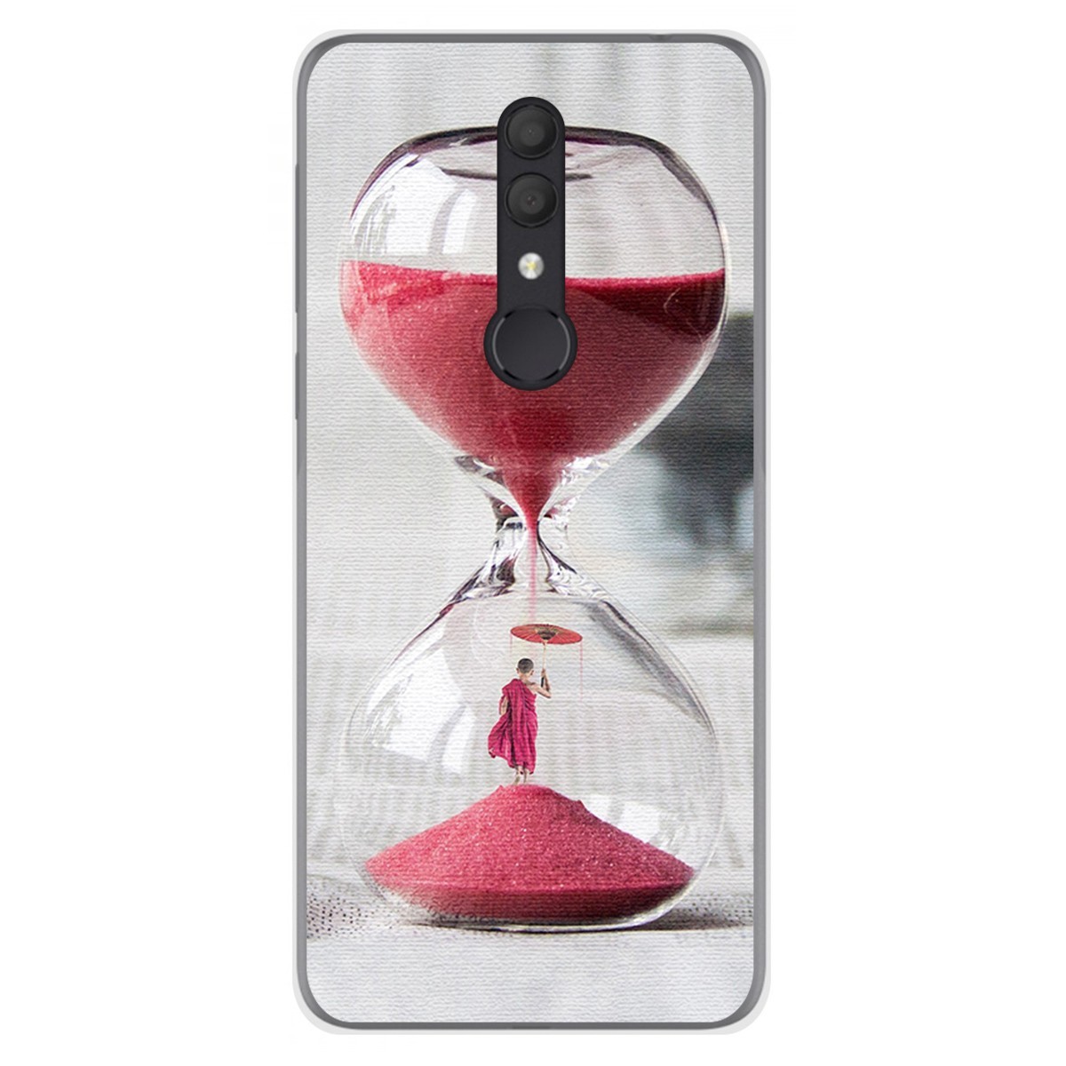 Funda Gel Tpu para Alcatel 1X 2019 diseño Reloj Dibujos