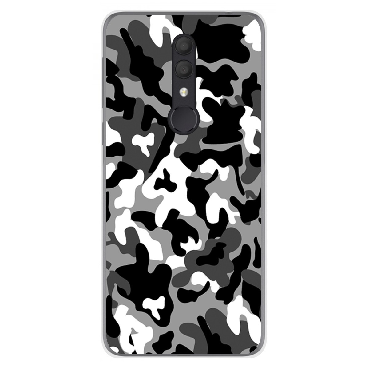 Funda Gel Tpu para Alcatel 1X 2019 diseño Snow Camuflaje Dibujos
