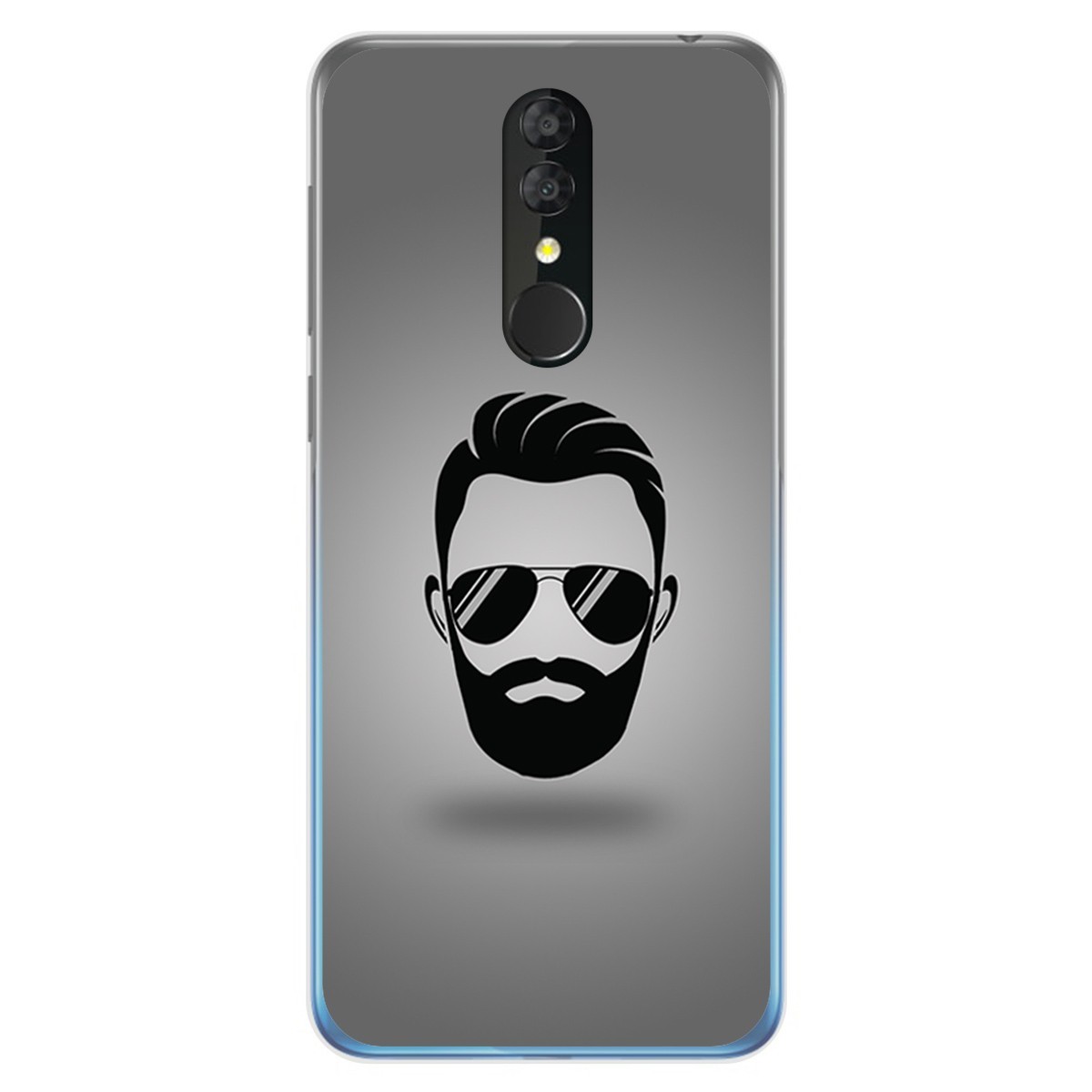 Funda Gel Tpu para Alcatel 3 2019 diseño Barba Dibujos