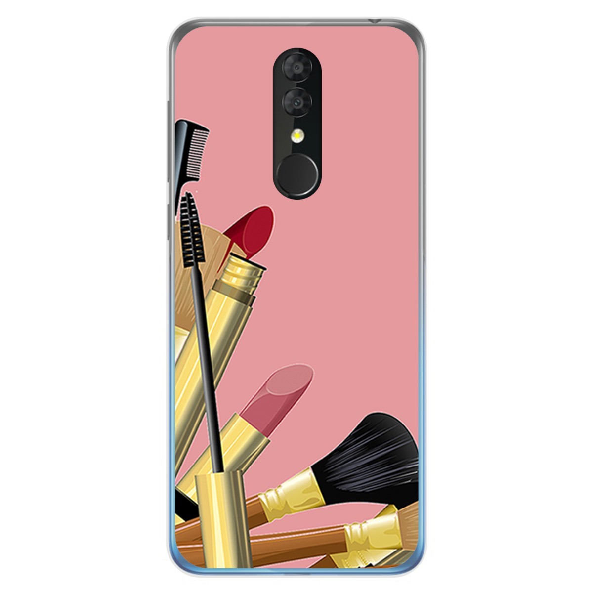 Funda Gel Tpu para Alcatel 3 2019 diseño Brochas Dibujos