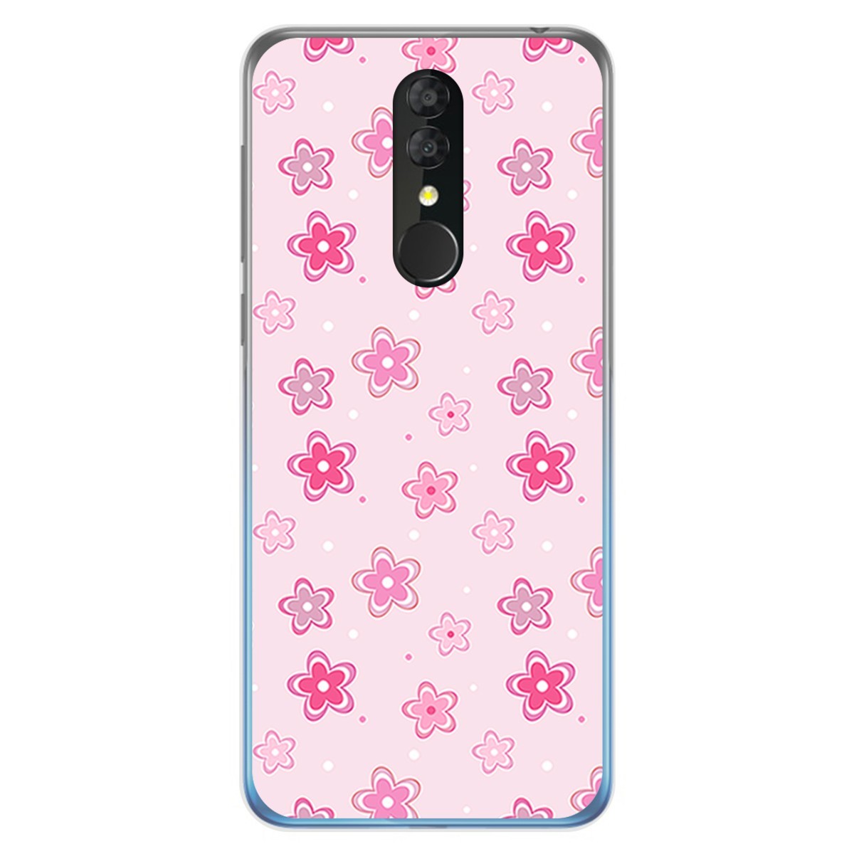 Funda Gel Tpu para Alcatel 3 2019 diseño Flores Dibujos