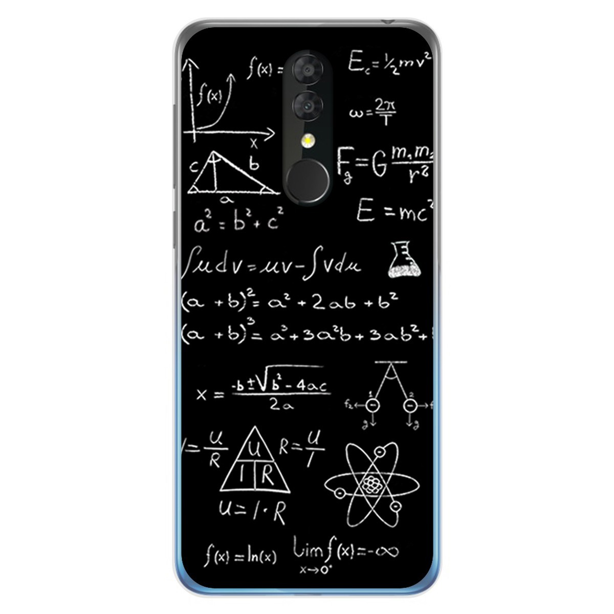 Funda Gel Tpu para Alcatel 3 2019 diseño Formulas Dibujos