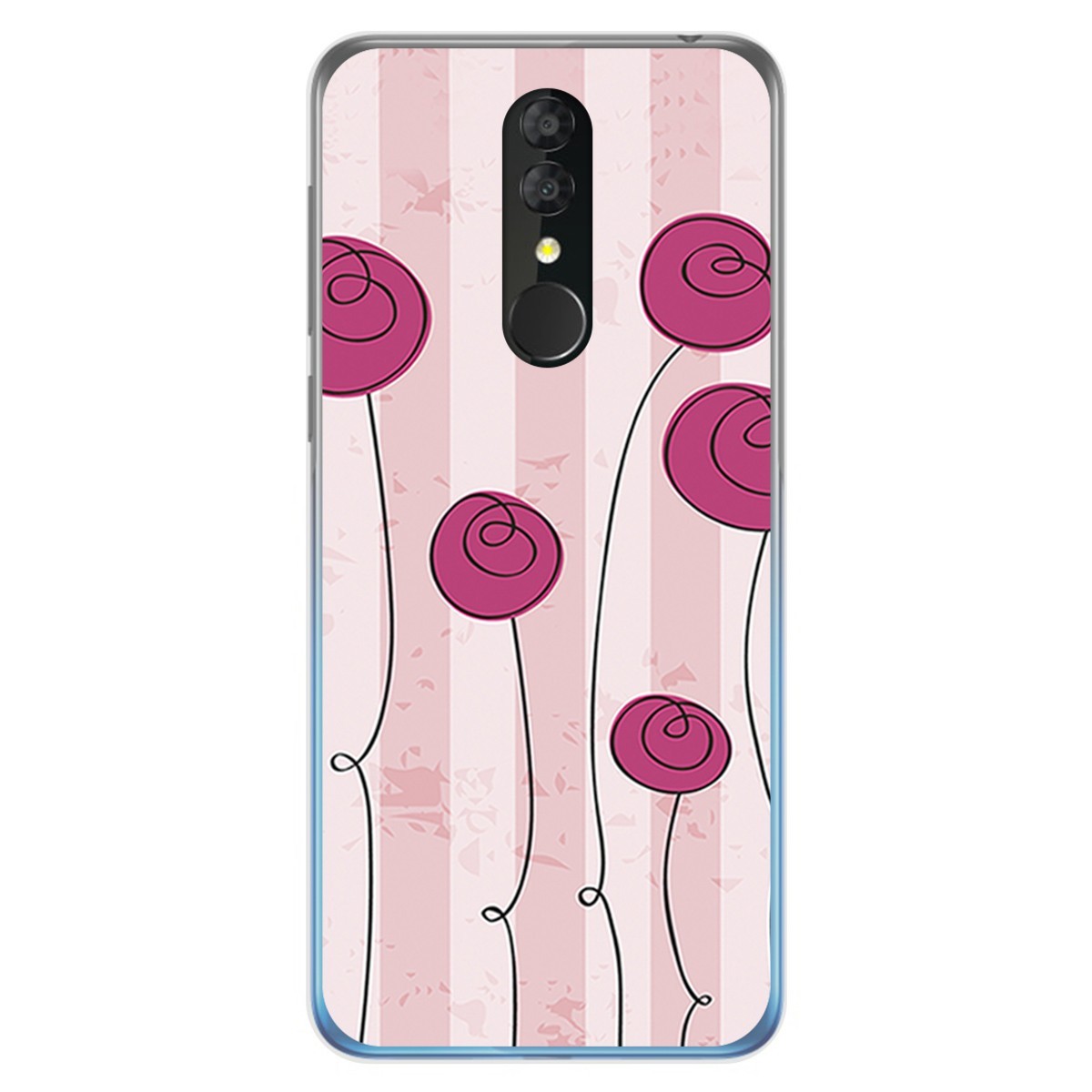 Funda Gel Tpu para Alcatel 3 2019 diseño Flores Vintage Dibujos