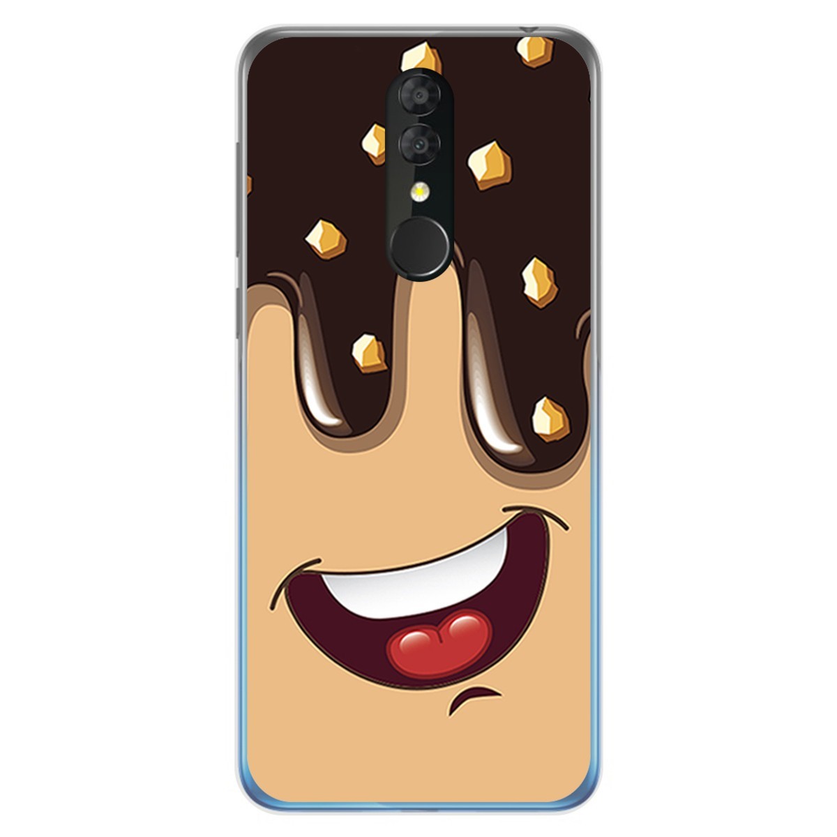 Funda Gel Tpu para Alcatel 3 2019 diseño Helado Chocolate Dibujos