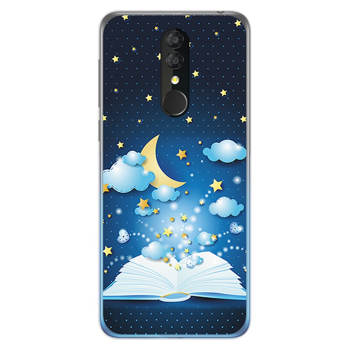 Funda Gel Tpu para Alcatel 3 2019 diseño Libro Cuentos Dibujos
