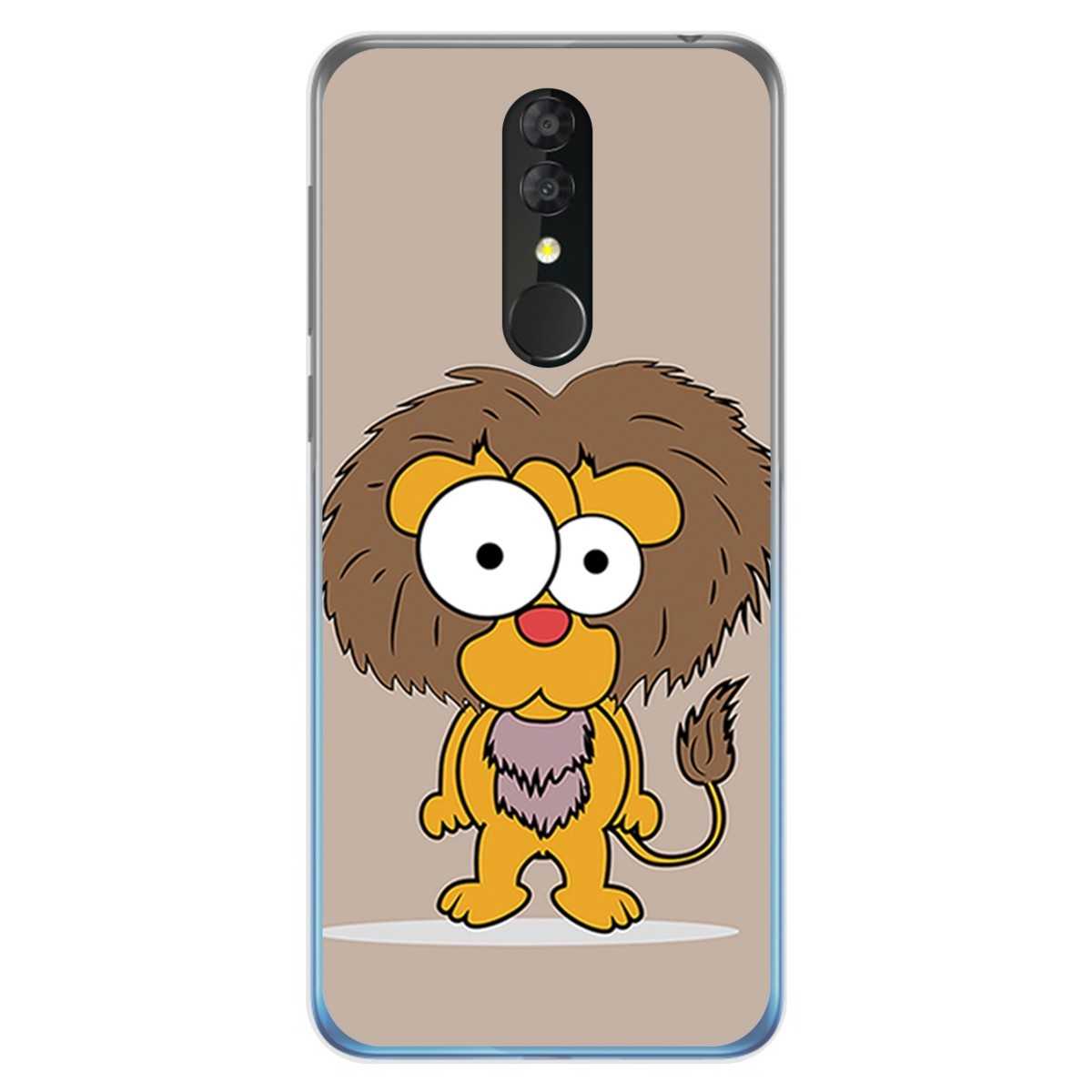 Funda Gel Tpu para Alcatel 3 2019 diseño Leon Dibujos