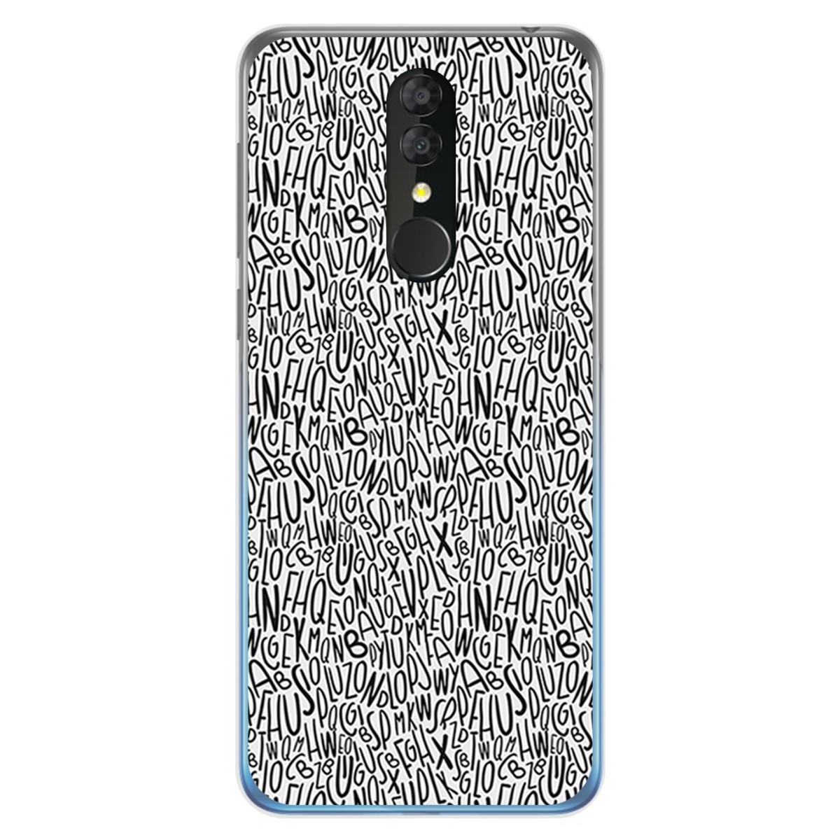 Funda Gel Tpu para Alcatel 3 2019 diseño Letras Dibujos