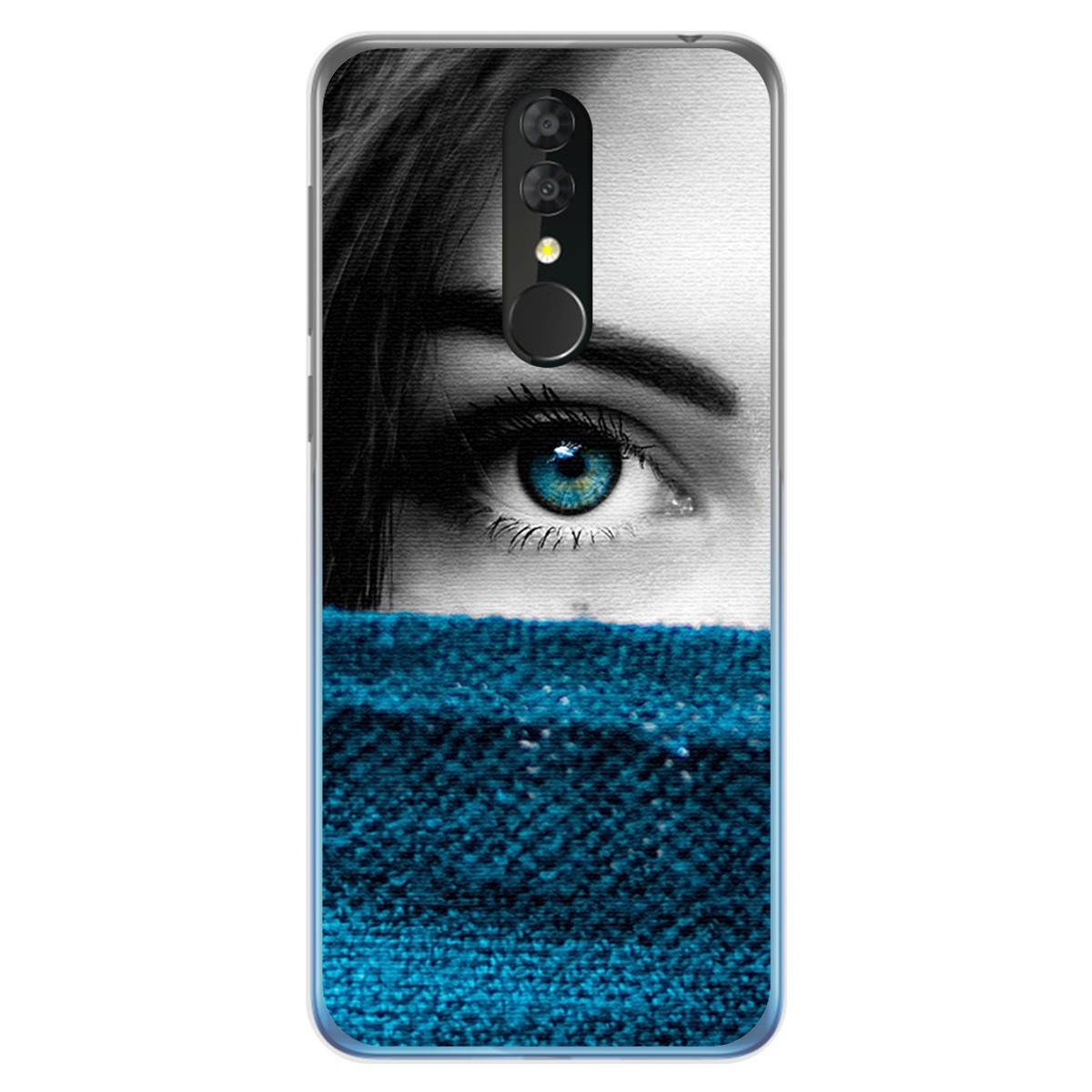 Funda Gel Tpu para Alcatel 3 2019 diseño Ojo Dibujos
