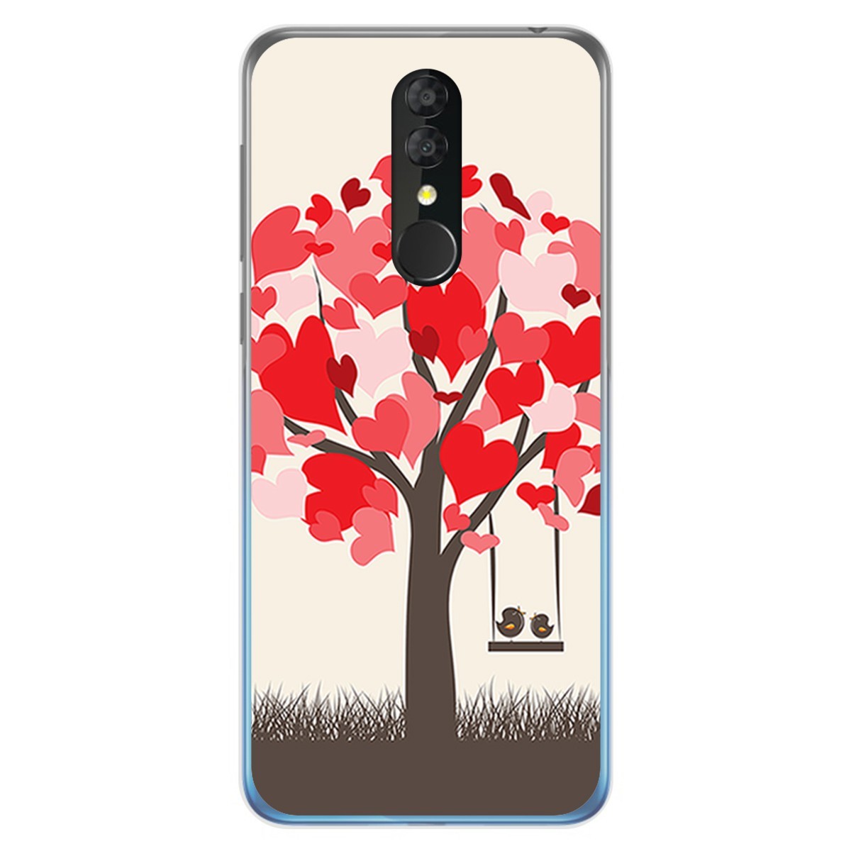 Funda Gel Tpu para Alcatel 3 2019 diseño Pajaritos Dibujos