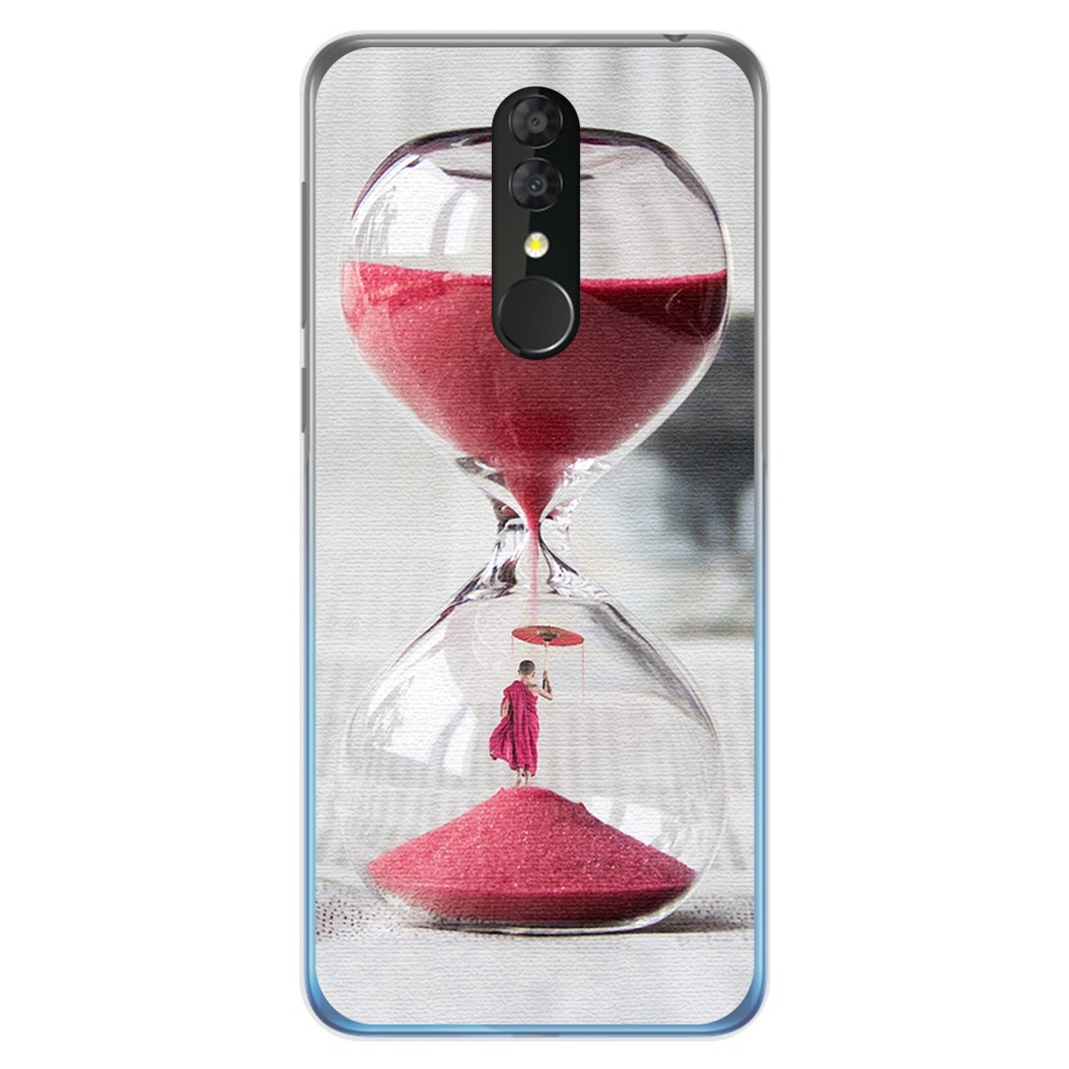 Funda Gel Tpu para Alcatel 3 2019 diseño Reloj Dibujos