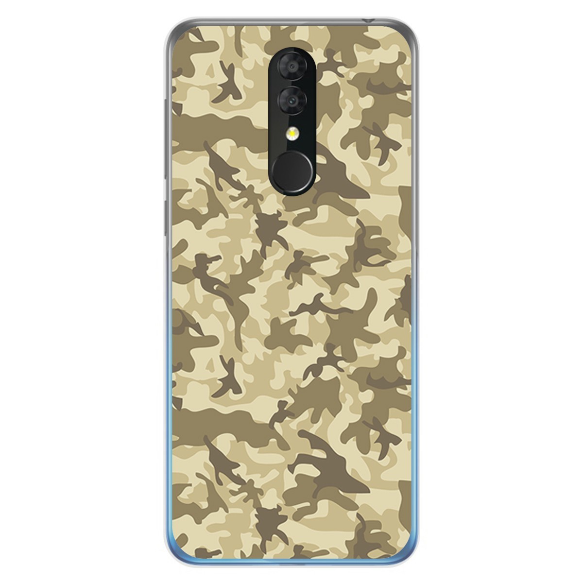 Funda Gel Tpu para Alcatel 3 2019 diseño Sand Camuflaje Dibujos