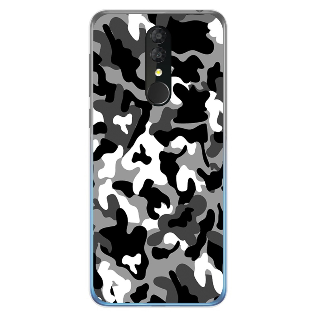 Funda Gel Tpu para Alcatel 3 2019 diseño Snow Camuflaje Dibujos