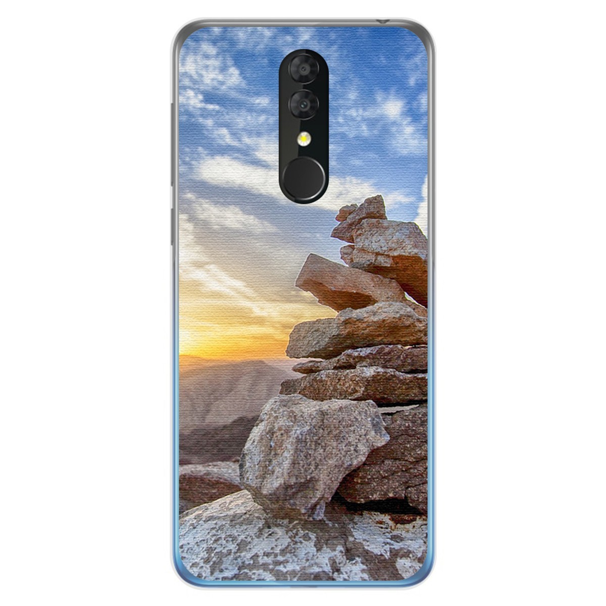 Funda Gel Tpu para Alcatel 3 2019 diseño Sunset Dibujos